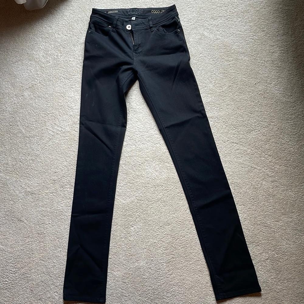 Black stretchy denim